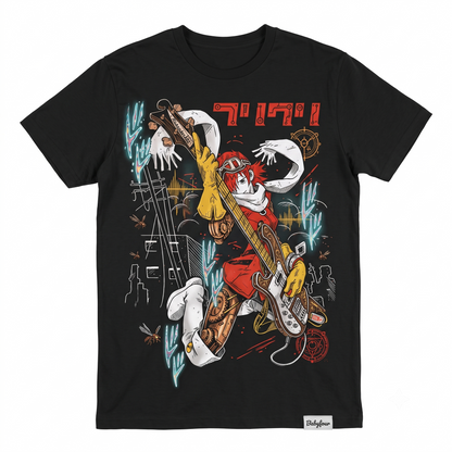 Vintage Pink Hair Anime Girl Graphic Tee - Retro Space Investigator Synth Rock Unisex T-Shirt