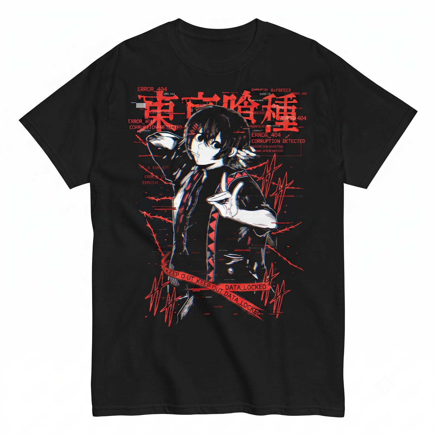 Dark Anime Aesthetic Graphic T-Shirt, Japanese Inspired Streetwear Tee, Unisex Cotton Graphic Top
