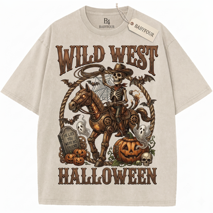 Retro Cowboy Sheriff Halloween Cartoon Unisex T-Shirt