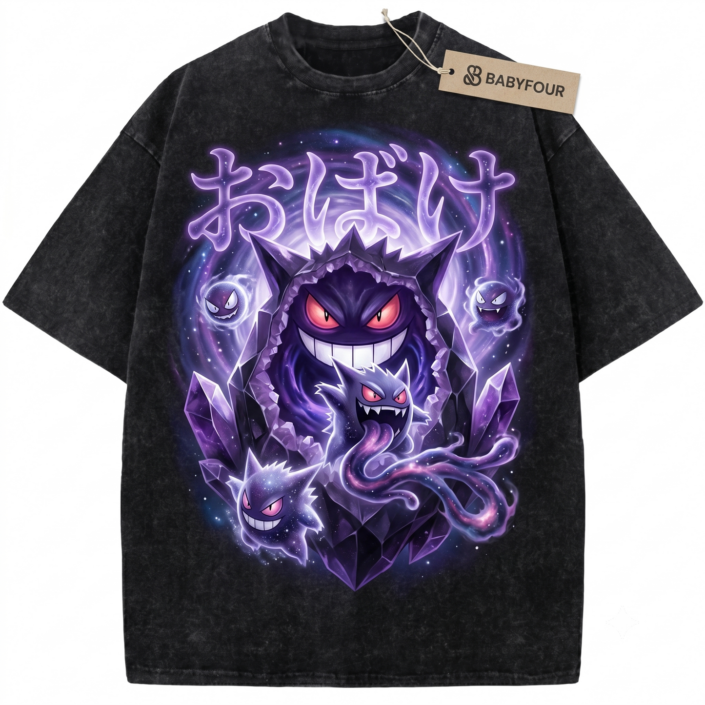 Vivid Purple Ghost Monsters Graphic Shirt - Vintage 1990s Anime Fan Streetwear - Unisex T-shirt