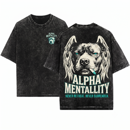Vintage Pitbull Smoking Retro Funny Y2K Grunge Edgy Dog Face Mom Dad Meme Gift Unisex Heavyweight Garment-Dyed T-Shirt