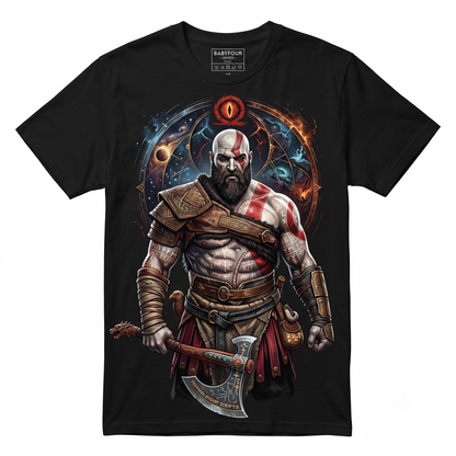 God of War Inspired Omega Symbol Graphic Apparel - Vintage Gaming Unisex T-shirt