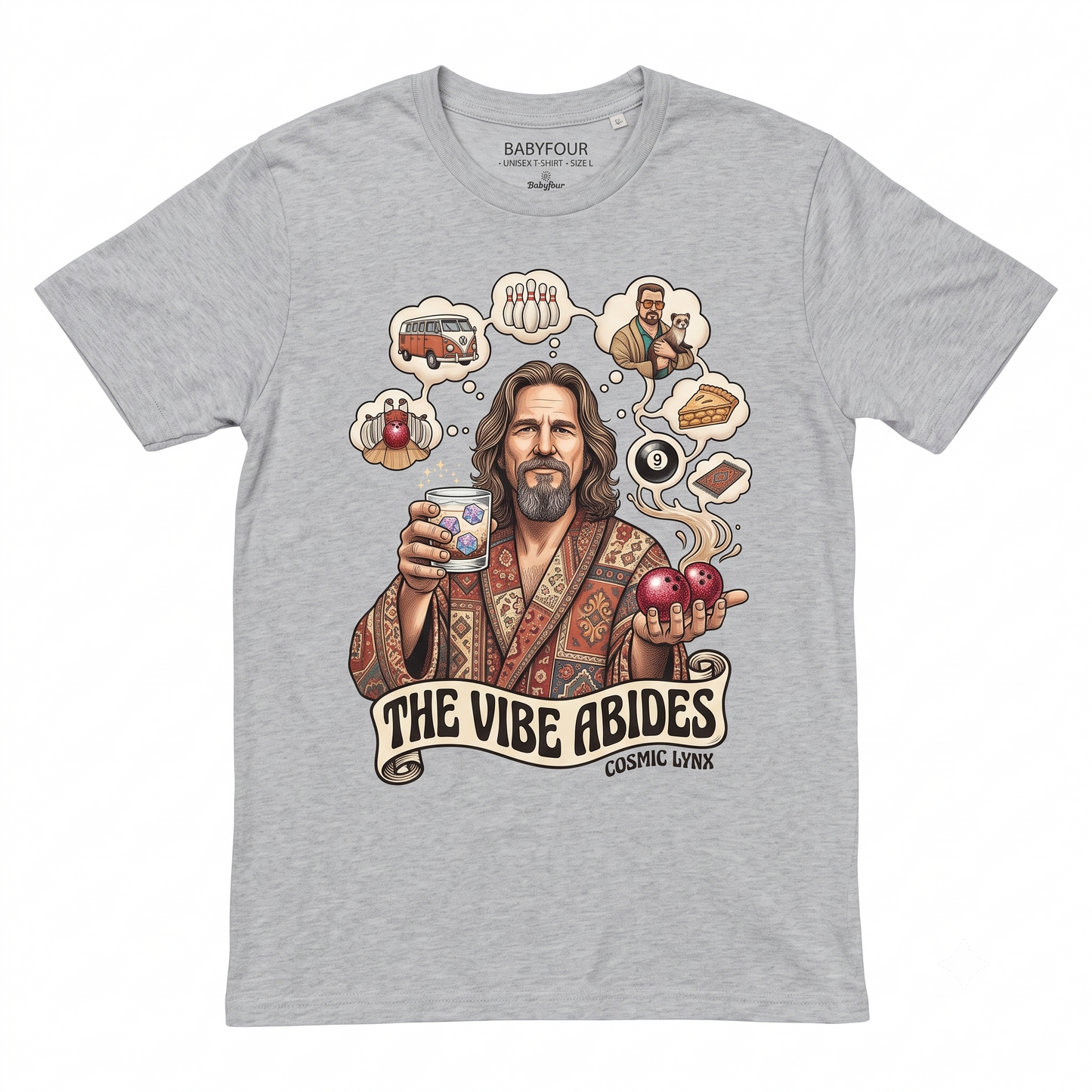 Retro The Dude Abides Graphic Tee  Vintage 90s Slacker Movie Inspired Design  Cozy Laid Back Comfort Top - Unisex T-shirt