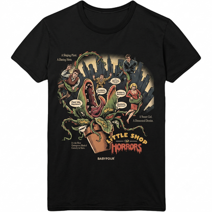 Retro 80s Musical Horror Movie Carnivorous Plant 40th Anniversary Graphic Unisex T-shirt