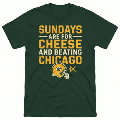 Green Bay Football Fan Funny Sundays Are For Cheese Game Day Apparel - T-Shirt, Hoodie, Sweatshirt