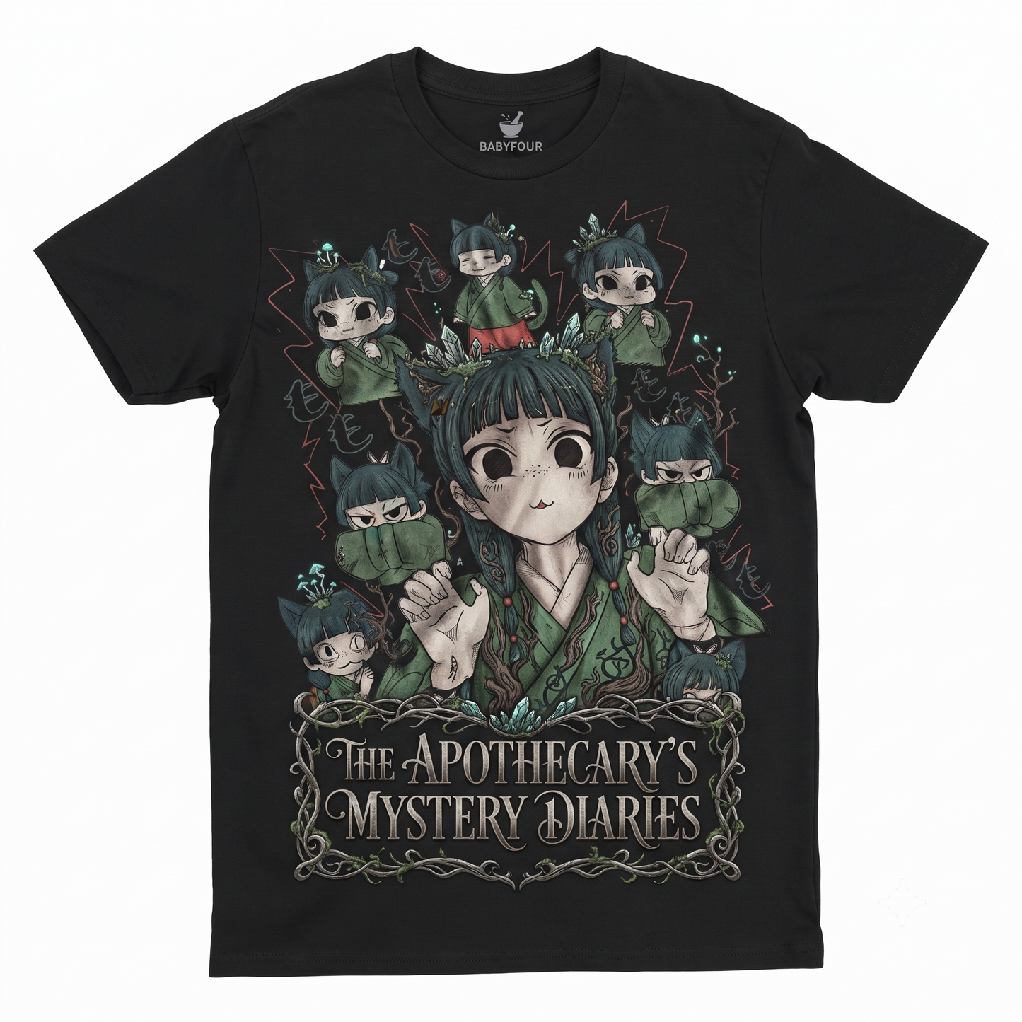 Kawaii Cat Girl Anime T-Shirt, Manga Inspired Graphic Tee, Gift for Anime Fans, Unisex Cotton Graphic Shirt