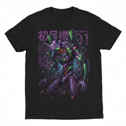 Anime Mecha Robot Graphic T-Shirt - Sci-Fi Warrior Unisex Crewneck Tee
