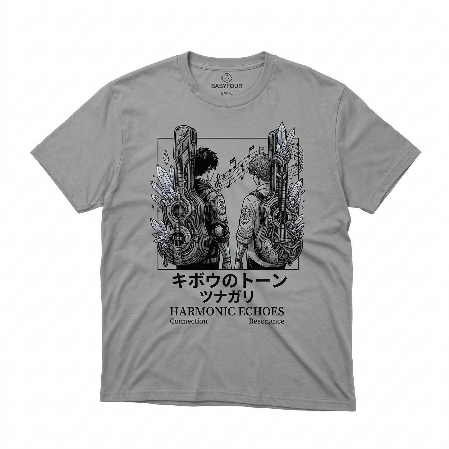 Romantic Musical Anime Characters Graphic Tee - Sad Boy Love Retro Vintage Unisex T-shirt