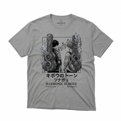 Romantic Musical Anime Characters Graphic Tee - Sad Boy Love Retro Vintage Unisex T-shirt