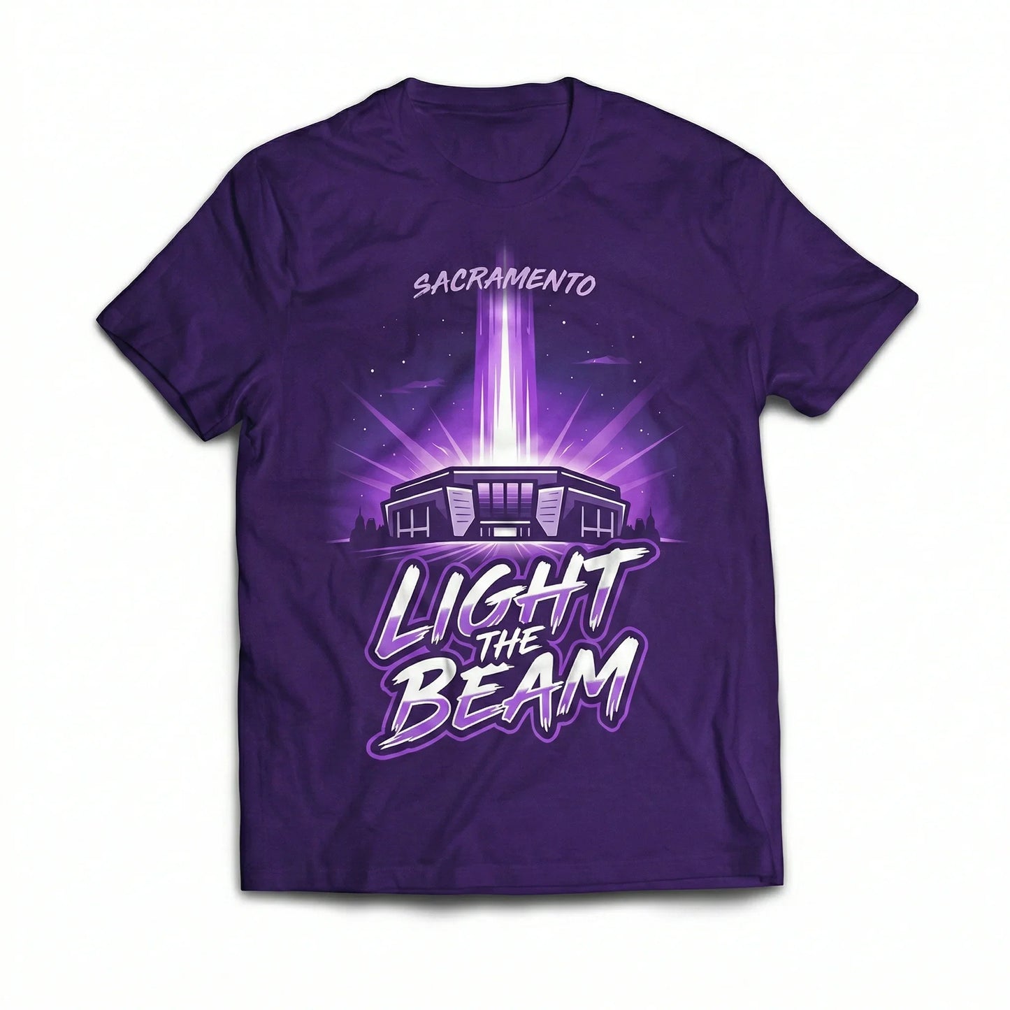 Light The Beam Sacramento Kings Fan Apparel - Purple Laser Victory Shirt, Hoodie, Sweatshirt