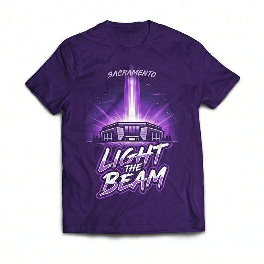 Light The Beam Sacramento Kings Fan Apparel - Purple Laser Victory Shirt, Hoodie, Sweatshirt