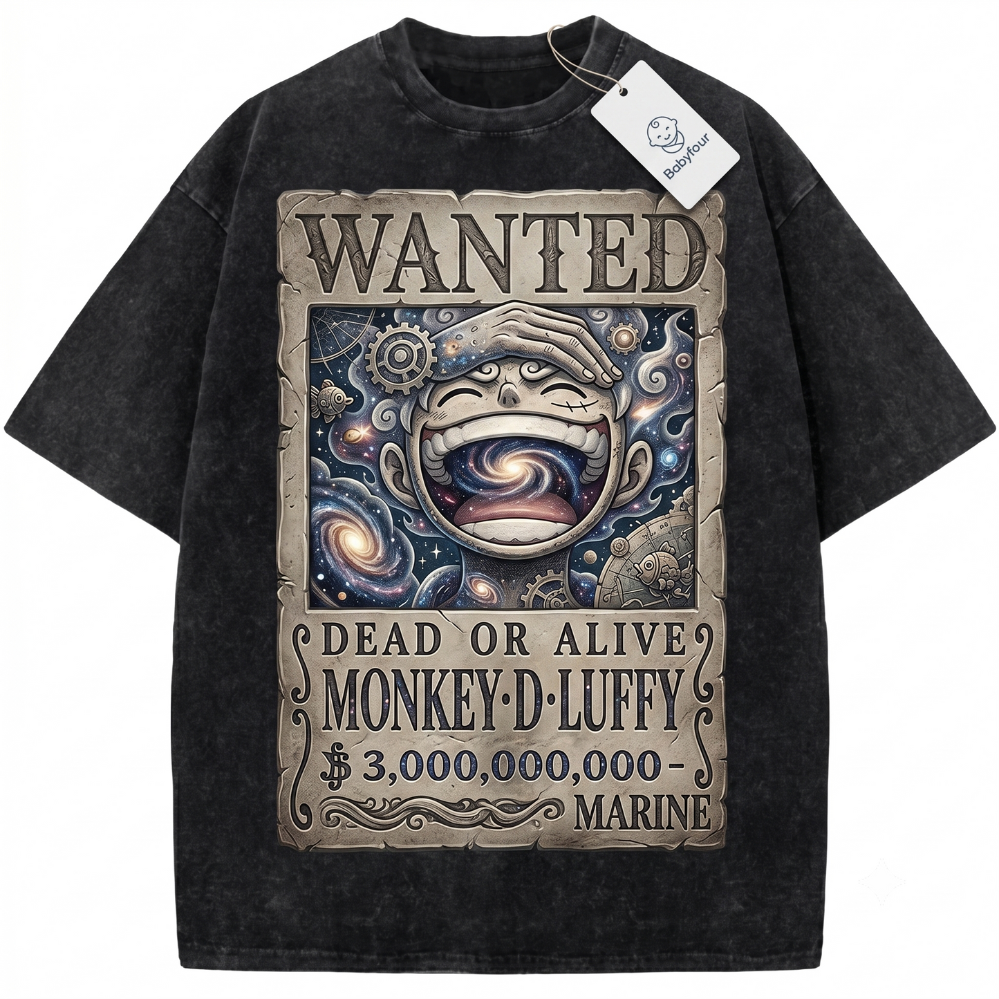Anime Pirate Captain Straw Hat Vintage Graphic T-Shirt - Retro Manga King of Pirates Unisex T-shirt