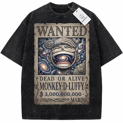 Anime Pirate Captain Straw Hat Vintage Graphic T-Shirt - Retro Manga King of Pirates Unisex T-shirt