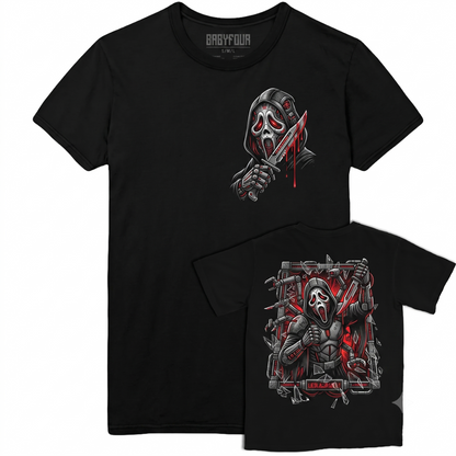 Iconic Halloween Slasher Horror Movie Party Crasher Graphic Tee - Vintage Scary Killer Unisex T-Shirt