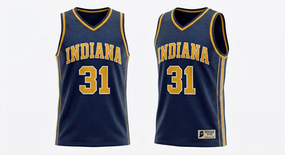 Indiana Hoosier Heritage Navy & Gold Basketball Jersey - Classic Fan Apparel