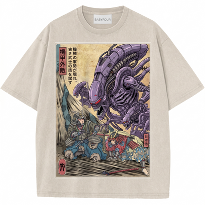 Vintage Sci-Fi Space Monster Unisex T-Shirt - Retro Extraterrestrial Horror Movie Graphic Tee