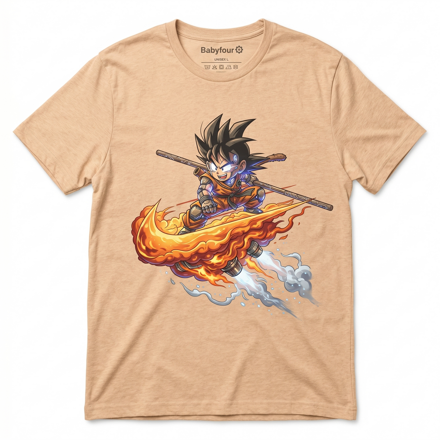 Anime Saiyan Warrior Flying Cloud Vintage Graphic Unisex T-shirt
