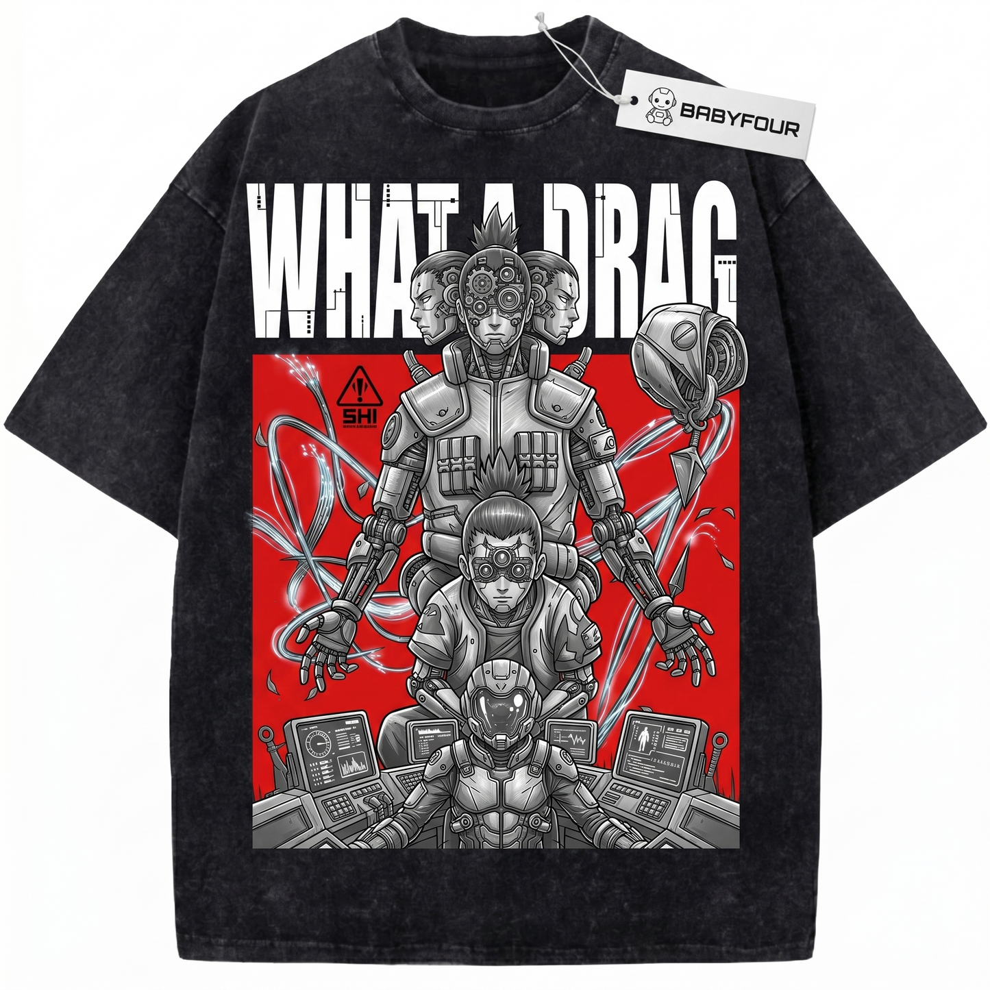 Shadow Manipulation Anime Graphic Tee - Vintage Washed Retro Manga Gift Unisex T-Shirt