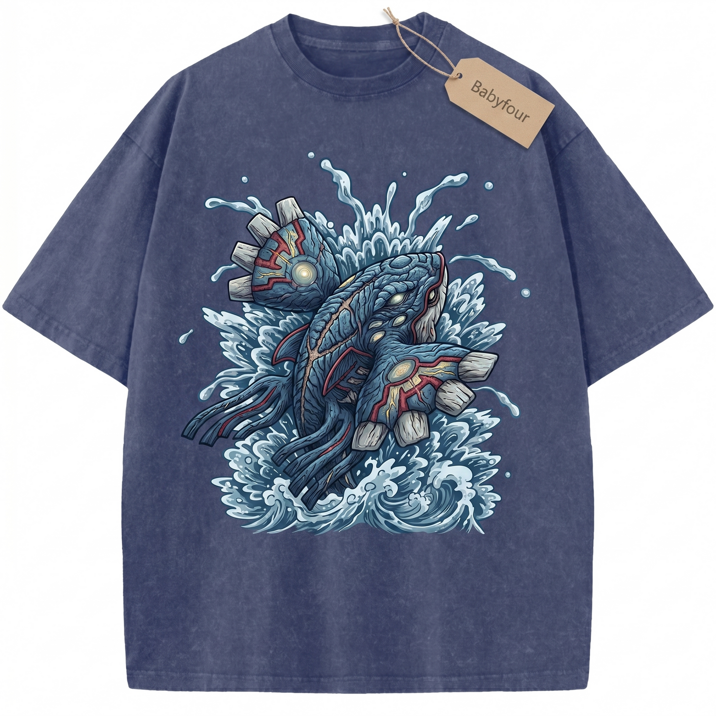 Vintage Legendary Ocean Whale Anime Graphic T-Shirt, Retro Water Guardian Beast Unisex Tshirt