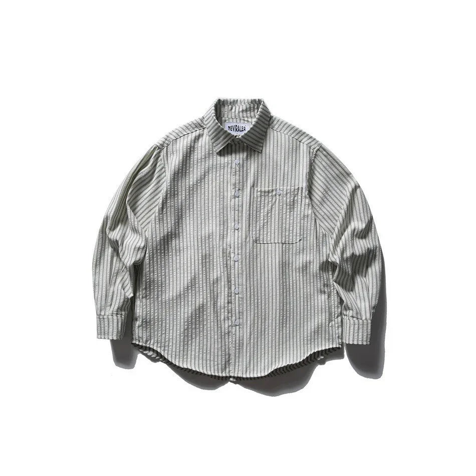 Long Sleeve Shirt Stripe Shirt Men