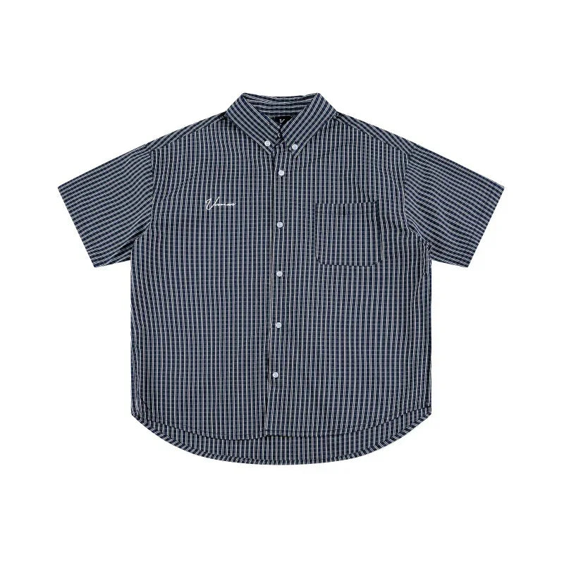 Plaid shirt men's and women's silhouette shirt