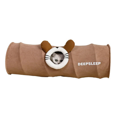 Cat Rolling Cage Toy Hide-and-Seek Straight Tunnel Cat Bed Universal Pet Cat Tunnel
