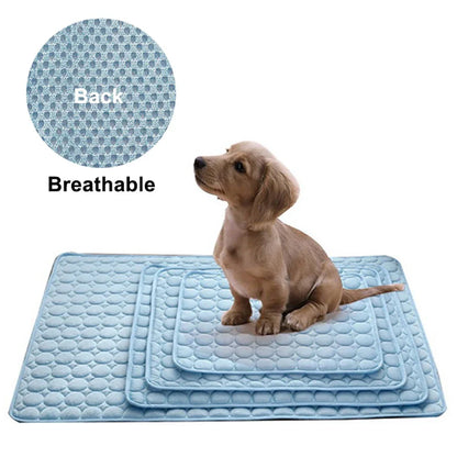 Dog Mat Cooling Summer Pad Mat For Dogs Cat Blanket Sofa Breathable Pet Dog Bed Summer Washable For Small Medium Large Dogs Car