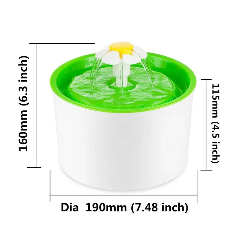 Automatic Flower Style Cat Dog Electric Pet Drinking Fountain Pet Bowl Drinking Water Dispenser Drink Filter