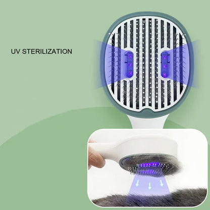 Pet UV Sterilization Comb USB Rechargeable Cat And Dog Comb Automatic Fading To Floating Hair Beauty Needle Comb