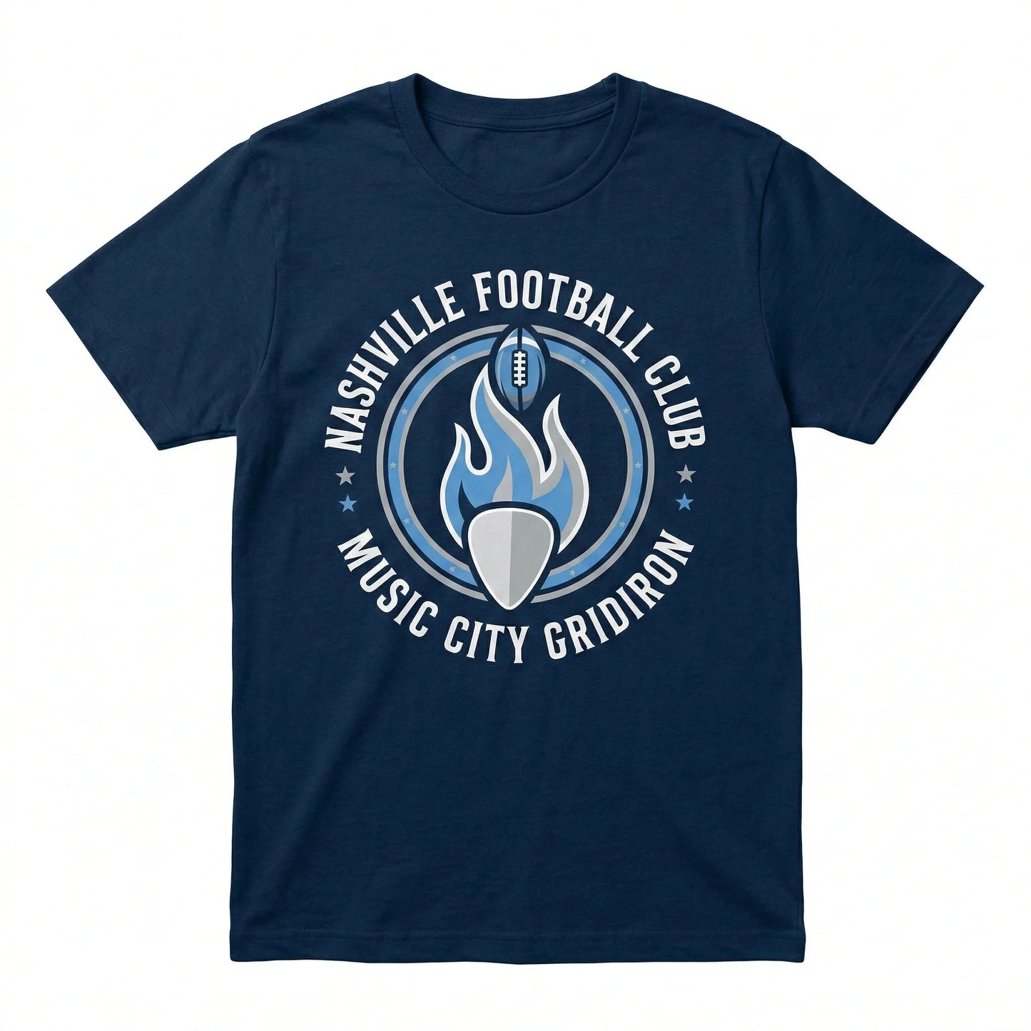 Nashville Football Fan Gear - Music City Gridiron Apparel | Two-Tone Blue Game Day T-Shirt, Hoodie, Sweatshirt