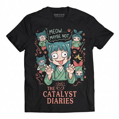 Kawaii Cat Girl Anime T-Shirt, Manga Inspired Graphic Tee, Gift for Anime Fans, Unisex Cotton Graphic Shirt