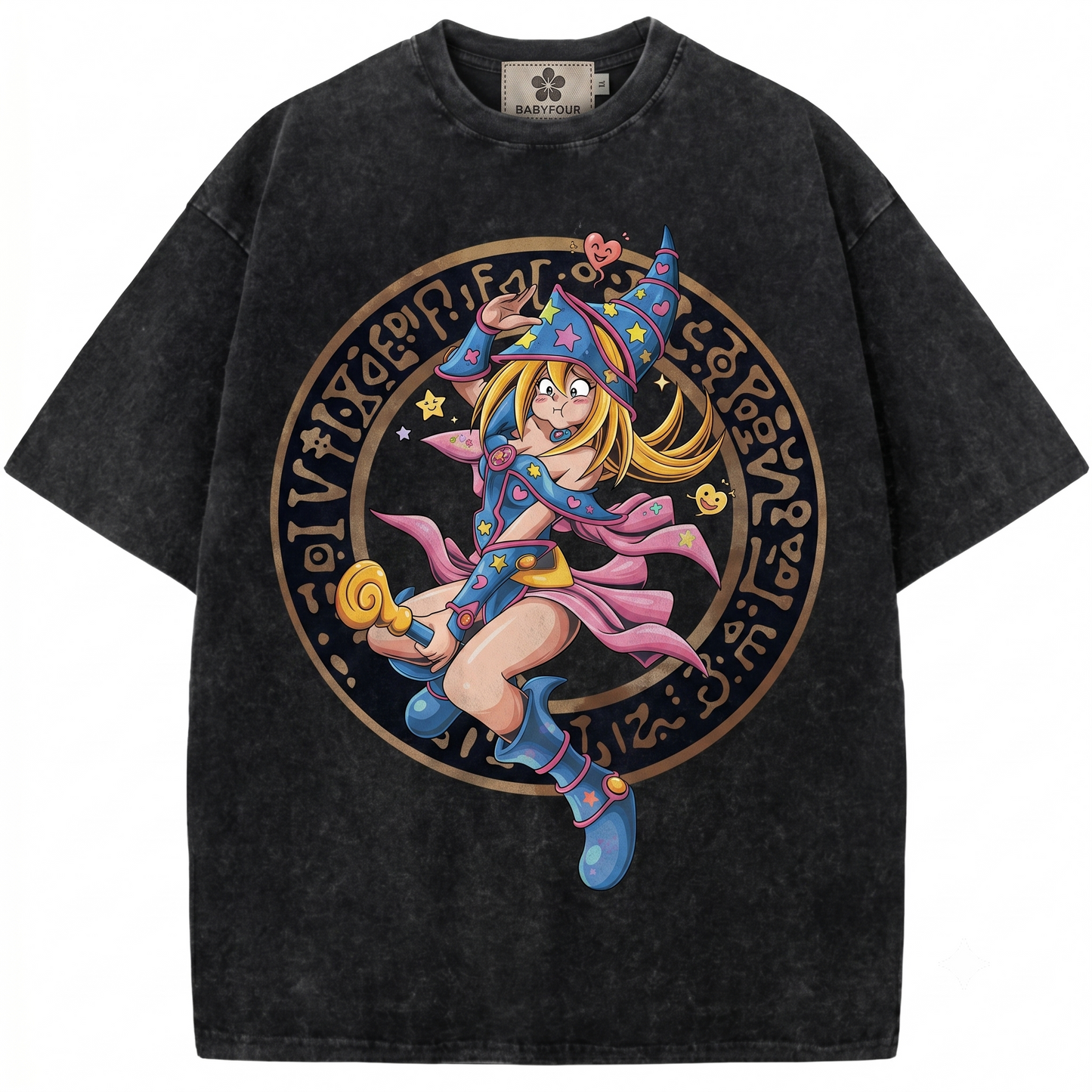 Retro 90s Spellcaster Girl Graphic Tee, Y2K Anime Witch Merch Unisex T-Shirt