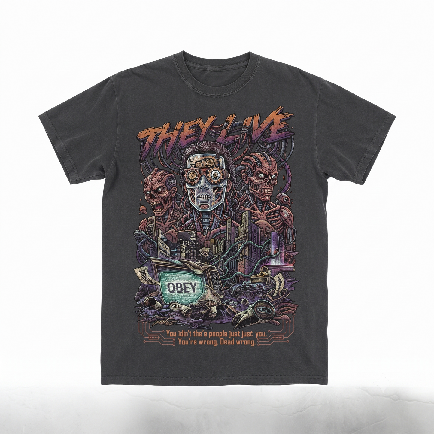 They Live Cult Classic Horror Graphic Tee  Retro Sci-Fi Movie Inspired Apparel  Vintage Aesthetic Unisex T-shirt