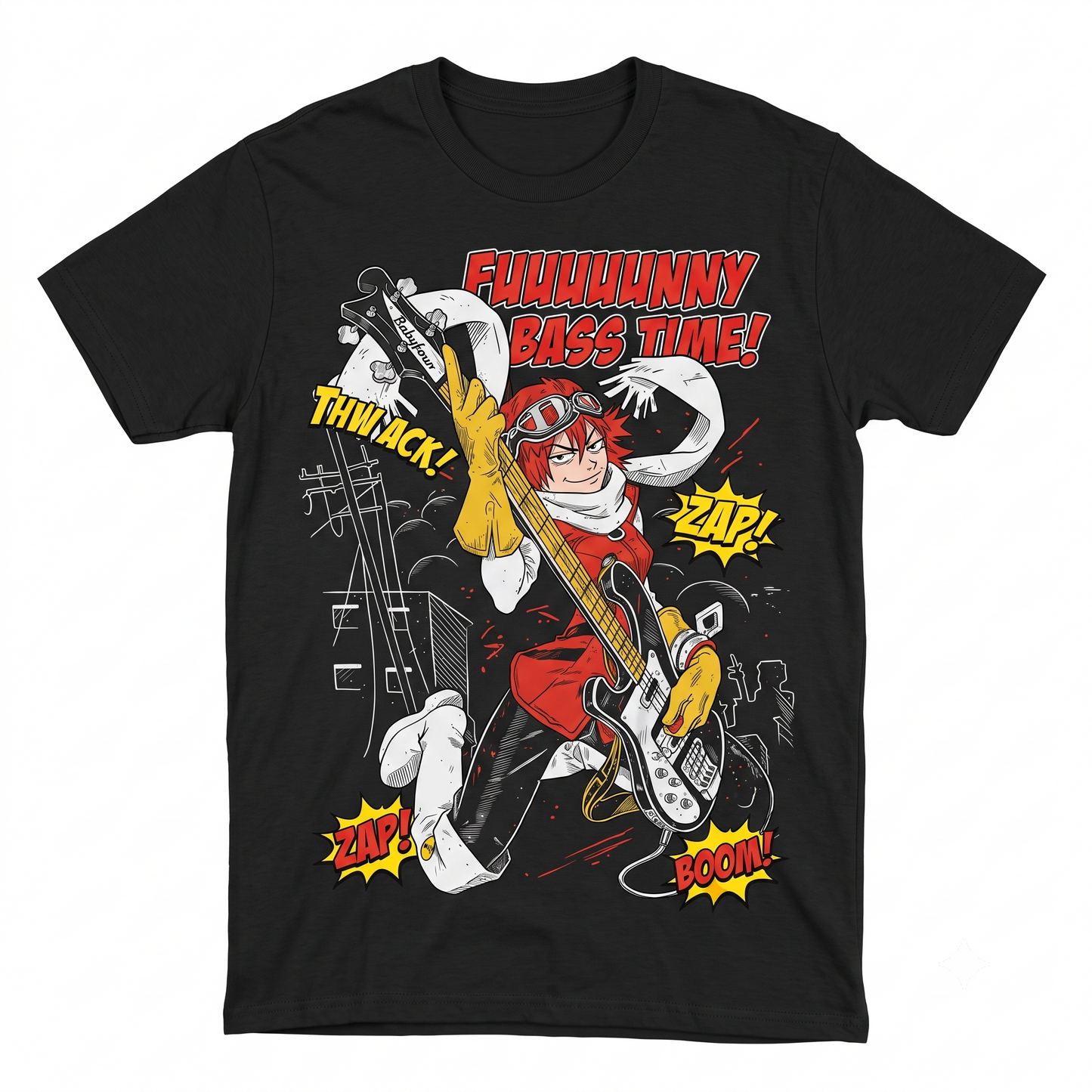 Vintage Pink Hair Anime Girl Graphic Tee - Retro Space Investigator Synth Rock Unisex T-Shirt
