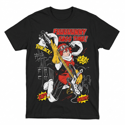Vintage Pink Hair Anime Girl Graphic Tee - Retro Space Investigator Synth Rock Unisex T-Shirt