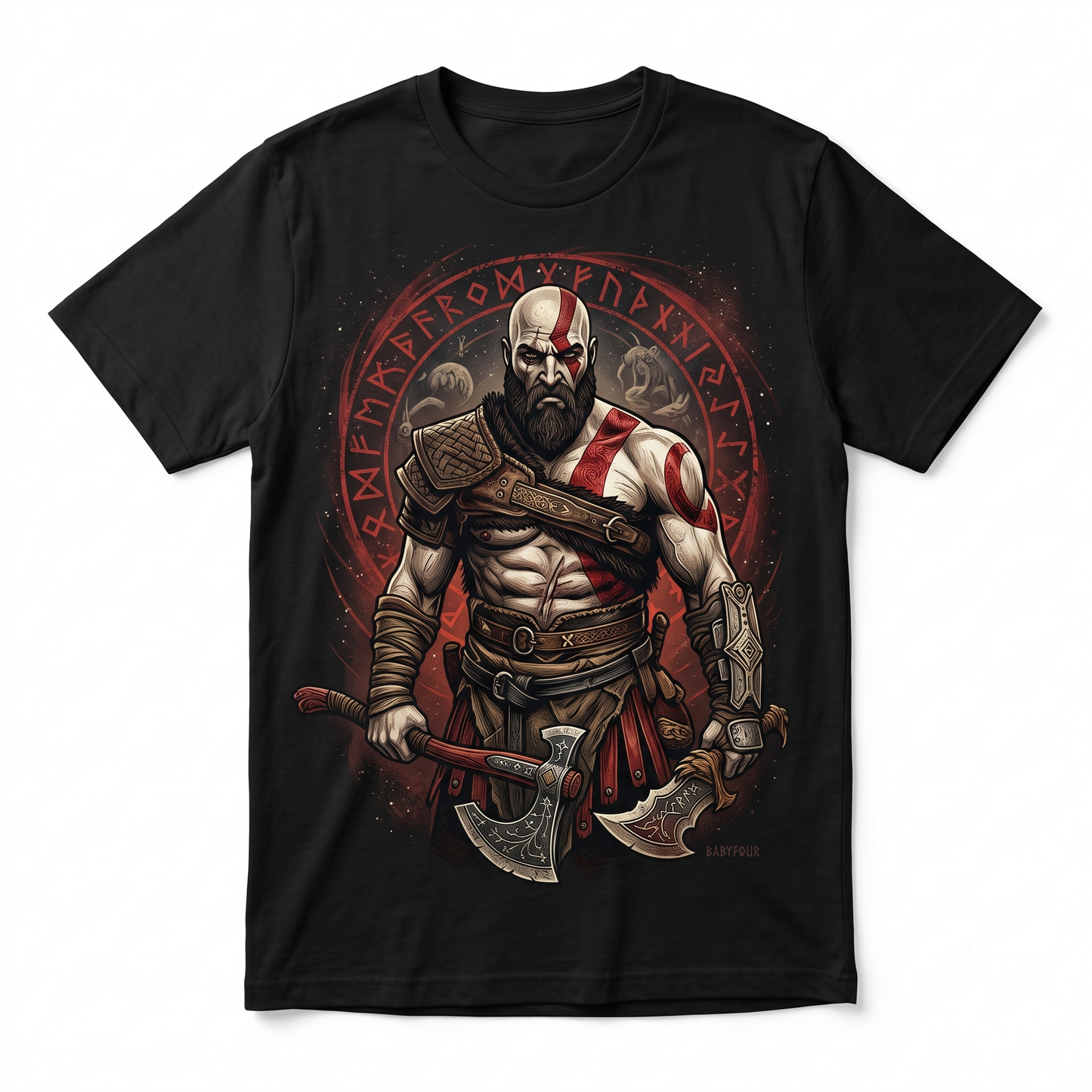 God of War Inspired Omega Symbol Graphic Apparel - Vintage Gaming Unisex T-shirt