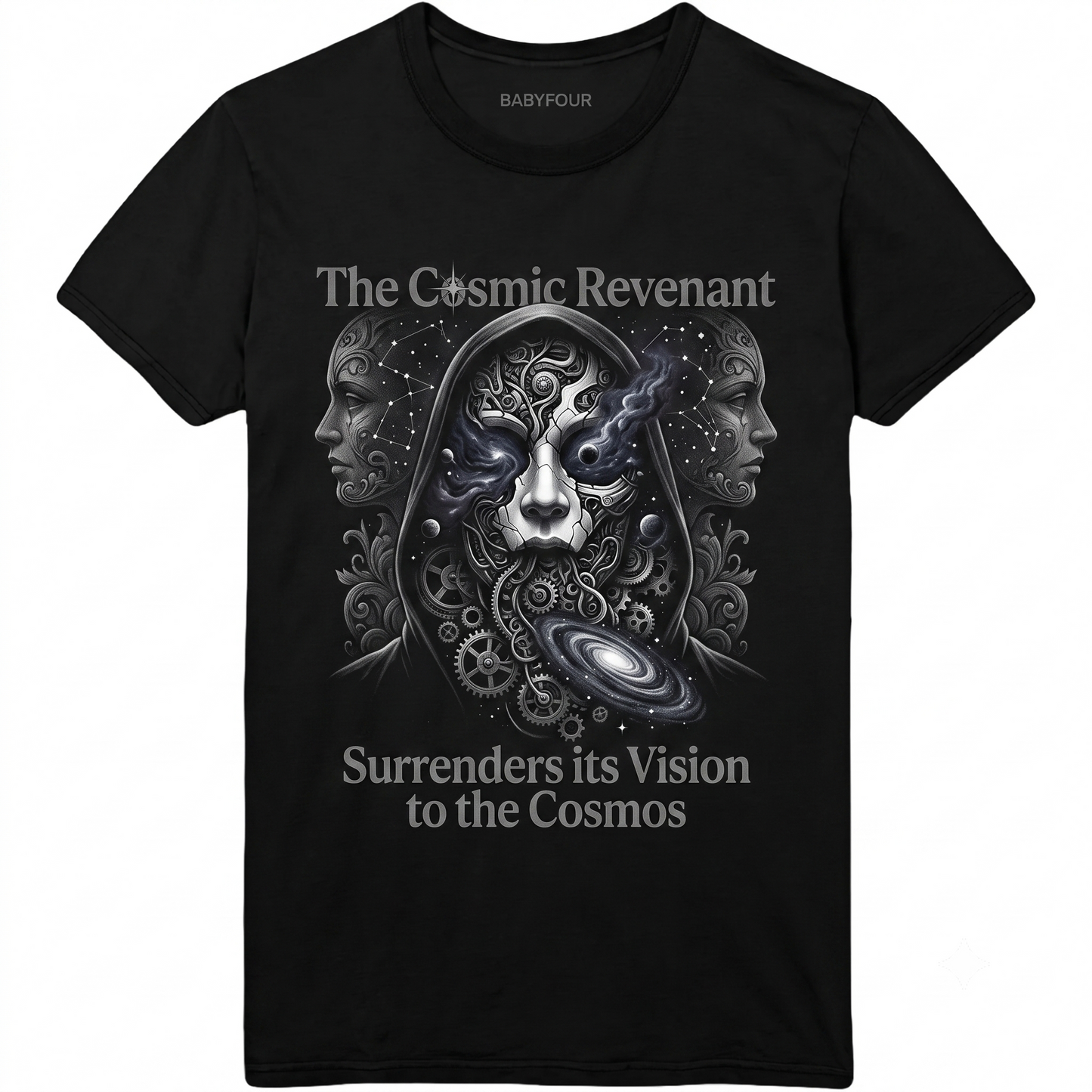 Robotic Goth Assassin Cybernetic Skeleton Graphic Tee - Revenant Is Watching You Unisex T-shirt