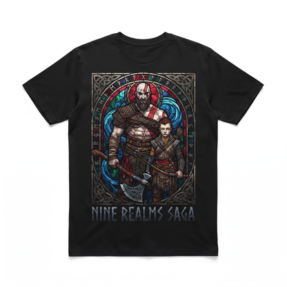 Warrior and Archer Mythology Graphic T-Shirt, Norse Viking Inspired Art, Unisex Cotton Casual Short Sleeve Tee
