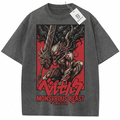 The Black Swordsman Vintage Graphic Tee - Goth Anime Manga Mercenary Shirt - Unisex T-Shirt