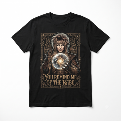 Retro 80s Dark Fantasy Wizard Crystal Ball Graphic Unisex T-Shirt