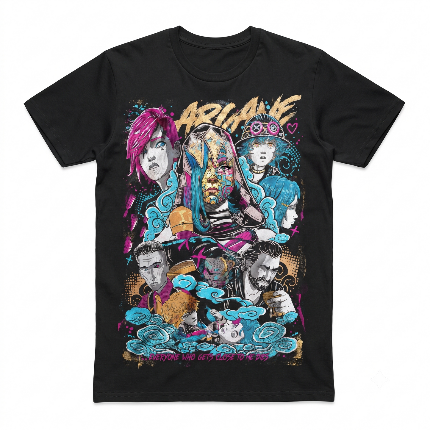 Gaming Inspired Graphic T-Shirt, Unisex Anime Character Art Shirt, Casual Soft Cotton Crewneck Top for Men and Women