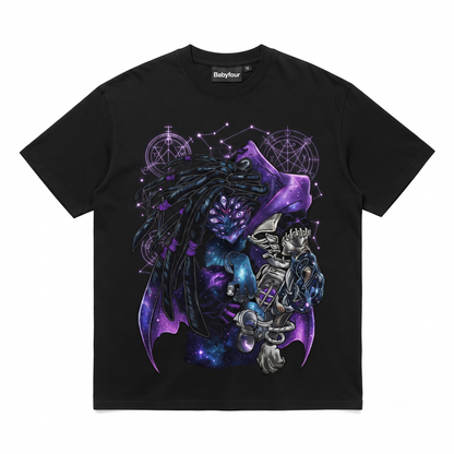 Graphic T-Shirt, Anime Style Streetwear, Cyberpunk Aesthetic Graphic Tee for MenUnisex, Heavyweight Cotton Oversized Shirt