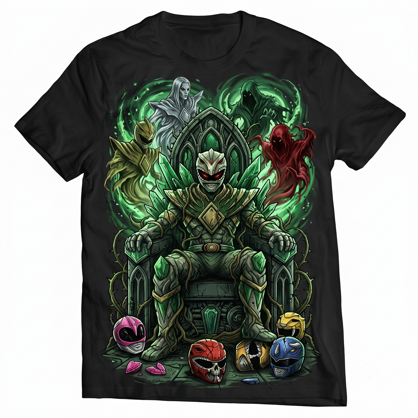 Dark Fantasy Ranger Graphic Tee, Comic Book Style Art Shirt, Retro Hero Throne Print, Premium Cotton Graphic Shirt