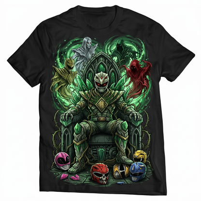Dark Fantasy Ranger Graphic Tee, Comic Book Style Art Shirt, Retro Hero Throne Print, Premium Cotton Graphic Shirt