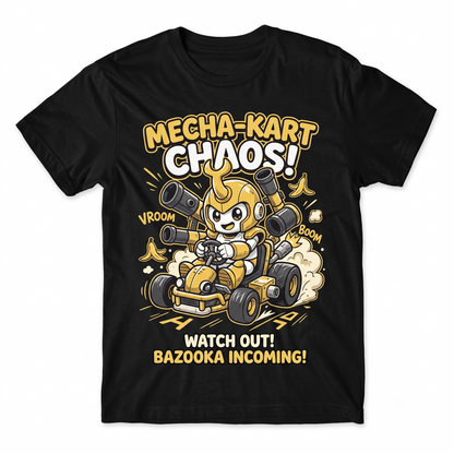 Mechanical Robot Warrior Graphic Tee - Sci-Fi Battle Mecha Art - Vintage Style Unisex T-shirt