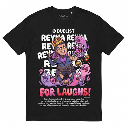 Retro Gaming Character Graphic Tee - Purple Duelist Agent Black T-Shirt for Men and Women