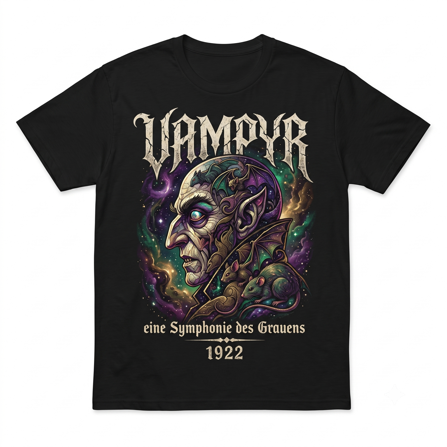 Nosferatu Vampire Vintage Graphic Tee - Classic Horror Movie Apparel, Retro Gothic Silent Film Unisex T-shirt