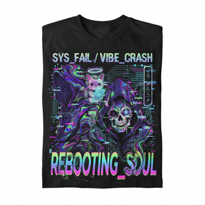 Dark Fantasy Character Graphic T-Shirt, Edgy Anime Style Print Tee, Short Sleeve Casual Cotton Crewneck