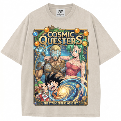 Japanese Animation Manga Character Clothing - Vintage Aesthetic Super Power Martial Arts Top - Unisex Tshirt