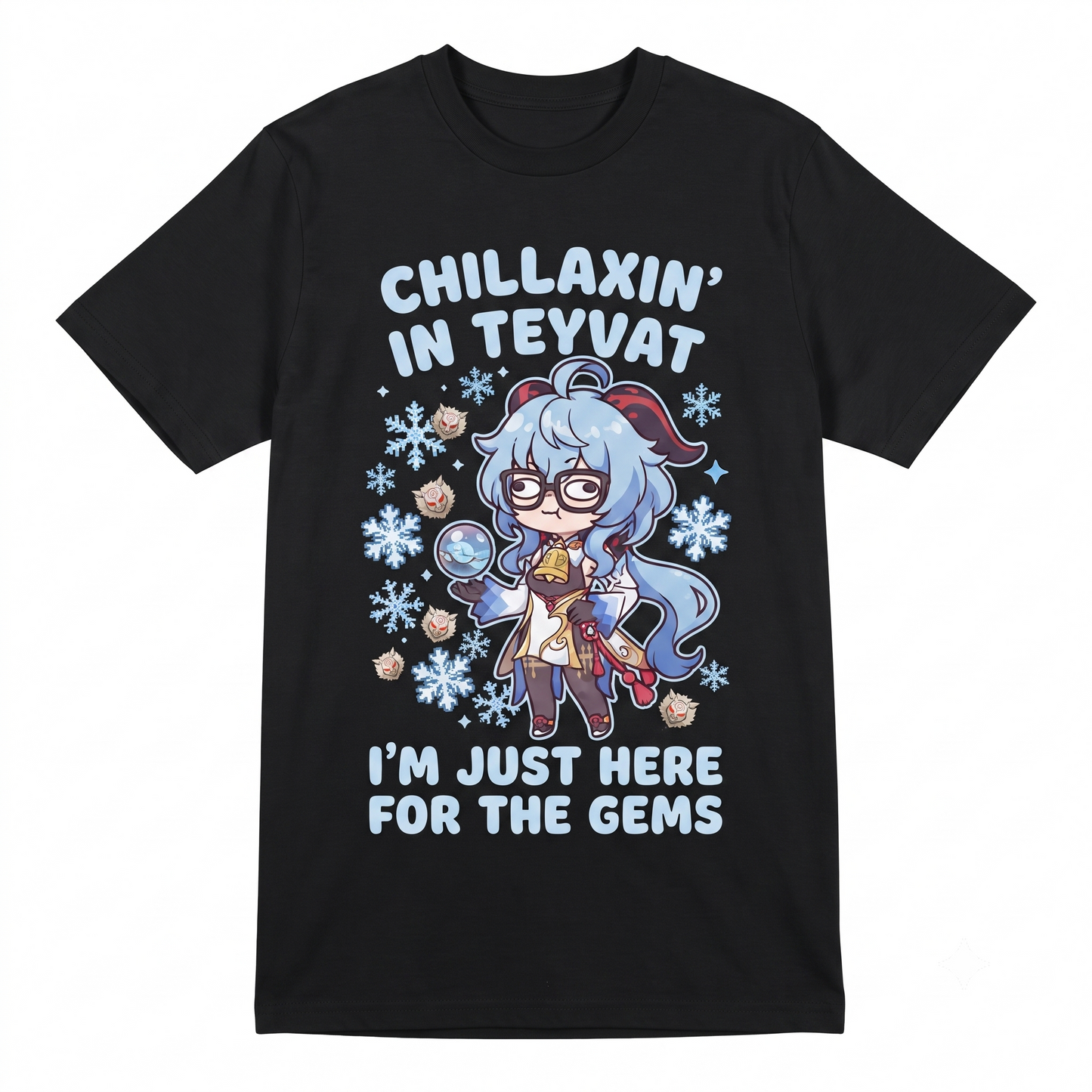 Cryo Archer Fantasy Character Graphic Apparel, Aesthetic Waifu Video Game Inspired Fan Art Unisex T-shirt